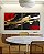 Duo de Quadros Quadrados Arte Vermelho Preto Dourado Efeito Pintura Abstrato Canvas Moldura - Imagem 4