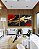 Duo de Quadros Quadrados Arte Vermelho Preto Dourado Efeito Pintura Abstrato Canvas Moldura - Imagem 5