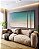 Trio de Quadros Estilizados Mar Azul Turquesa e Praia de Areia Clara Tropical Canvas Moldura - Imagem 1