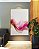 Quadro Vertical Arte Fluida Rosa Dourado Abstrato Ondas Canvas Com Moldura - Imagem 1