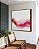 Quadro Quadrado Arte Fluida Rosa Dourado Abstrato Ondas Canvas Com Moldura - Imagem 1