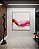 Quadro Quadrado Arte Fluida Rosa Dourado Abstrato Ondas Canvas Com Moldura - Imagem 3