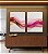Duo de Quadros Arte Fluida Rosa Dourado Abstrato Ondas Canvas Com Moldura - Imagem 2