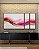 Trio de Quadros Estilizados Arte Fluida Rosa Dourado Abstrato Ondas Canvas Com Moldura - Imagem 3