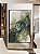 Quadro Vertical Abstrato Cores Verde Cobre Arte Fluída Canvas Moldura - Imagem 5