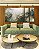 Trio de Quadros Estilizados Abstrato Cores Verde Cobre Arte Fluída Canvas Moldura - Imagem 4