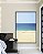 Quadro Vertical Mar Azul Céu Limpo e Praia de Areia Clara Arte Canvas Moldura - Imagem 2