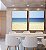 Duo de Quadros Mar Azul Céu Limpo e Praia de Areia Clara Arte Canvas Moldura - Imagem 5