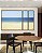 Trio de Quadros Estilizados Mar Azul Céu Limpo e Praia de Areia Clara Arte Canvas Moldura - Imagem 3