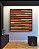 Quadro Quadrado Abstrato Mosaico Listras Laranja Verde Turquesa Arte Canvas Moldura - Imagem 4