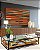 Duo de Quadros Abstrato Mosaico Listras Laranja Verde Turquesa Arte Canvas Moldura - Imagem 2