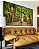 Duo de Quadros Estrada com Natureza Floresta Árvores Folhas Verdes Arte Canvas Moldura - Imagem 2