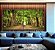 Duo de Quadros Quadrados Estrada com Natureza Floresta Árvores Folhas Verdes Arte Canvas Moldura - Imagem 2