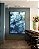 Quadro Vertical Abstrato Azul Dourado efeito Mármore Arte Canvas Moldura - Imagem 4