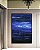 Quadro Vertical Abstrato tons de Azul Efeito Pintura Arte Canvas Moldura - Imagem 2