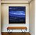 Quadro Quadrado Abstrato tons de Azul Efeito Pintura Arte Canvas Moldura - Imagem 5