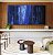 Trio de Quadros Abstrato tons de Azul Efeito Pintura Arte Canvas Moldura - Imagem 5