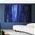 Duo de Quadros Abstrato tons de Azul Efeito Pintura Arte Canvas Moldura - Imagem 2