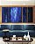 Trio de Quadros Estilizados Abstrato tons de Azul Efeito Pintura Arte Canvas Moldura - Imagem 1