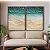 Duo de Quadros Mar de Águas Cor Turquesa e Areia Clara Natureza Canvas Moldura - Imagem 3