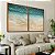 Duo de Quadros Mar de Águas Cor Turquesa e Areia Clara Natureza Canvas Moldura - Imagem 2