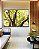 Duo de Quadros Floresta Árvores Folhas Verdes e Claridade do Sol Arte Canvas Moldura - Imagem 1