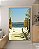 Quadro Vertical Estrada Mar Águas Azuis Areia Clara Arte Canvas Moldura - Imagem 1