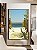 Quadro Vertical Estrada Mar Águas Azuis Areia Clara Arte Canvas Moldura - Imagem 3