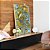 Quadro Vertical Abstrato Turquesa Dourado Arte Fluida Canvas Moldura - Imagem 4