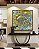 Quadro Quadrado Abstrato Turquesa Dourado Arte Fluida Canvas Moldura - Imagem 3