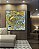 Quadro Quadrado Abstrato Turquesa Dourado Arte Fluida Canvas Moldura - Imagem 5