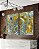 Duo de Quadros Abstrato Turquesa Dourado Arte Fluida Canvas Moldura - Imagem 3