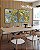 Duo de Quadros Quadrados Abstrato Turquesa Dourado Arte Fluida Canvas Moldura - Imagem 3