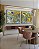 Duo de Quadros Quadrados Abstrato Turquesa Dourado Arte Fluida Canvas Moldura - Imagem 5