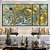 Trio de Quadros Estilizados Abstrato Turquesa Dourado Arte Fluida Canvas Moldura - Imagem 5