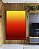 Quadro Vertical Abstrato Degradê Cores Amarelo Laranja Arte Canvas Moldura - Imagem 1