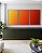 Trio de Quadros Abstrato Degradê Cores Amarelo Laranja Arte Canvas Moldura - Imagem 5
