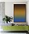 Quadro Vertical Abstrato Degradê Azul Ocre Marrom Arte Canvas Moldura - Imagem 4