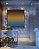 Quadro Quadrado Abstrato Degradê Azul Ocre Marrom Arte Canvas Moldura - Imagem 2