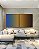 Duo de Quadros Quadrados Abstrato Degradê Azul Ocre Marrom Arte Canvas Moldura - Imagem 3