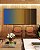 Trio de Quadros Estilizados Abstrato Degradê Azul Ocre Marrom Arte Canvas Moldura - Imagem 2