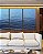Trio de Quadros Mar Alto Oceano Azul Vivo Natureza Arte Canvas Moldura - Imagem 1