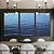 Trio de Quadros Mar Alto Oceano Azul Vivo Natureza Arte Canvas Moldura - Imagem 2