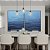 Duo de Quadros Mar Alto Oceano Azul Vivo Natureza Arte Canvas Moldura - Imagem 1