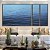 Trio de Quadros Estilizados Mar Alto Oceano Azul Vivo Natureza Arte Canvas Moldura - Imagem 1