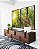 Duo de Quadros Copa de Árvore Natureza Luzes do Sol Folhas Verdes Arte Canvas Moldura - Imagem 1