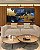 Duo de Quadros Quadrados Abstrato Azul Dourado Preto Efeito Pintura Arte Canvas Moldura - Imagem 3