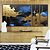 Trio de Quadros Estilizados Abstrato Azul Dourado Preto Efeito Pintura Arte Canvas Moldura - Imagem 4