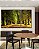 Trio de Quadros Estilizados Estrada Árvores Natureza Banco Calmaria Arte Canvas Moldura - Imagem 1