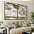 Duo de Quadros Abstrato Efeito Mármore Dourado Bronze Cinza Arte Canvas Moldura - Imagem 4